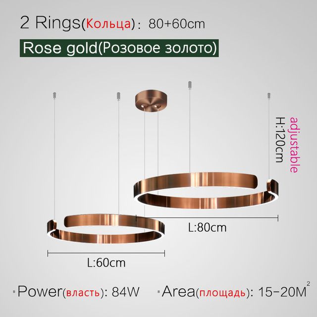 2 anneaux Rose Gold M