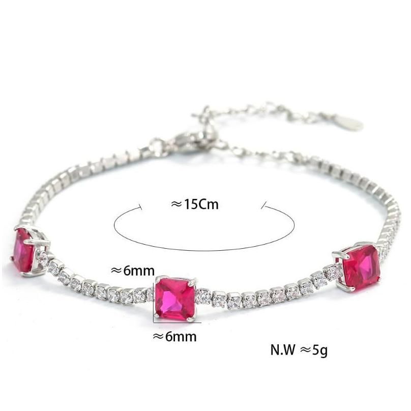 Rhodium rosso rosa placcato 16-21 cm