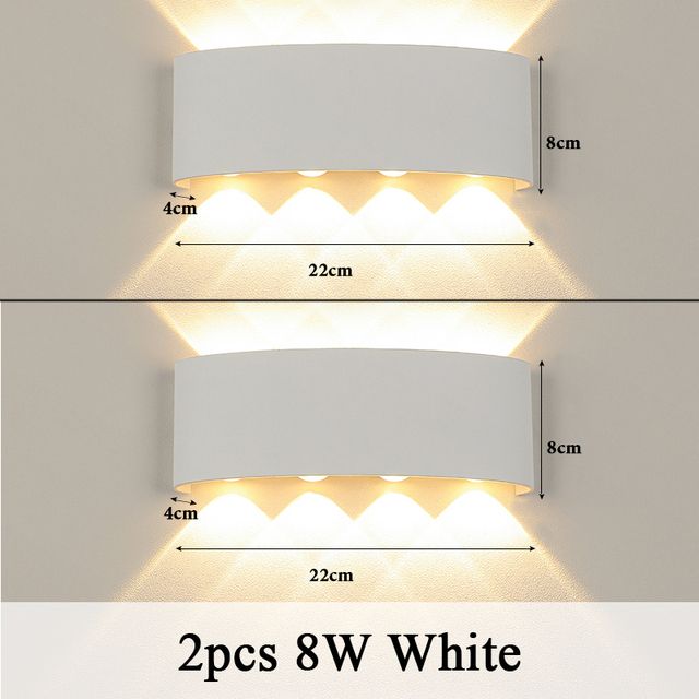 2PCS 8W White