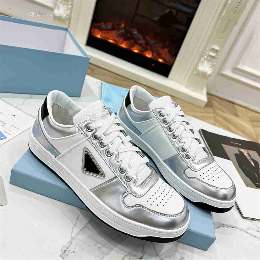 Designer Casual Downtown Perforated Leather Sneakers Prads Shoes Training  Shoe Fashion Luxury Sneaker Shoe Platform Lace Up Print Plate Forme Hdfhf  From Van6688, $99.49