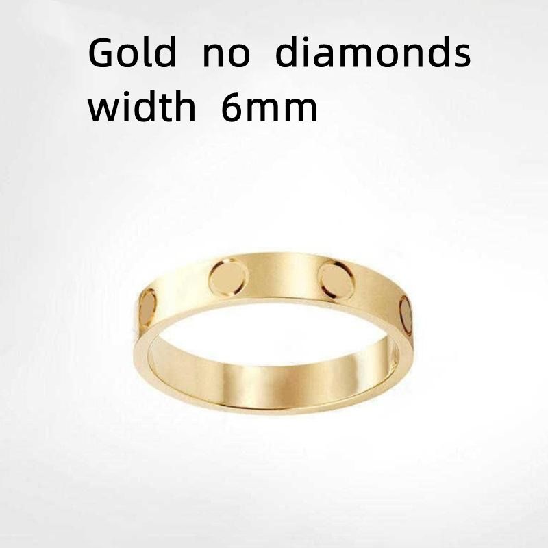 6mm złoty brak diamentów
