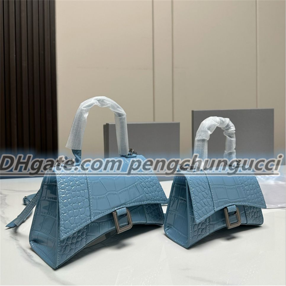 Haze Blue Crocodile+Silver Buckle