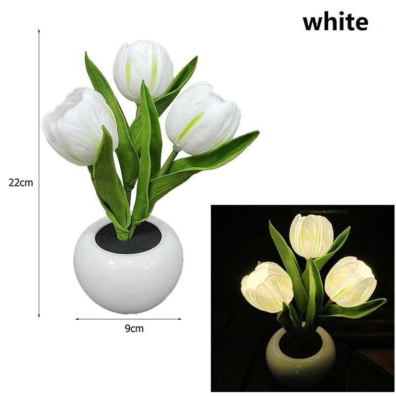 3 Head Tulip-White