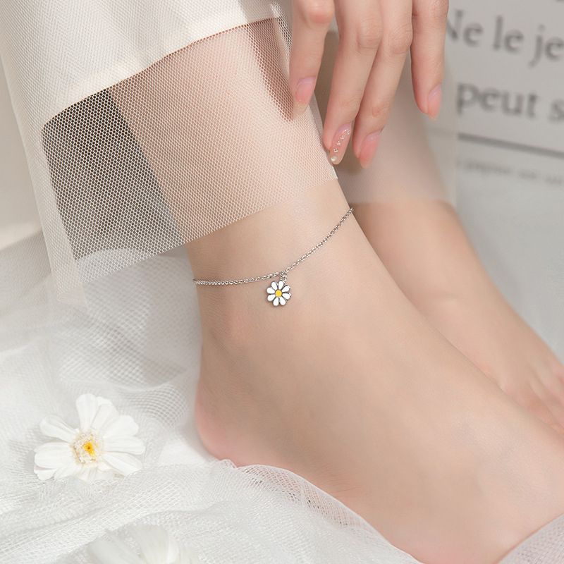 China Platinum color Flower Anklets