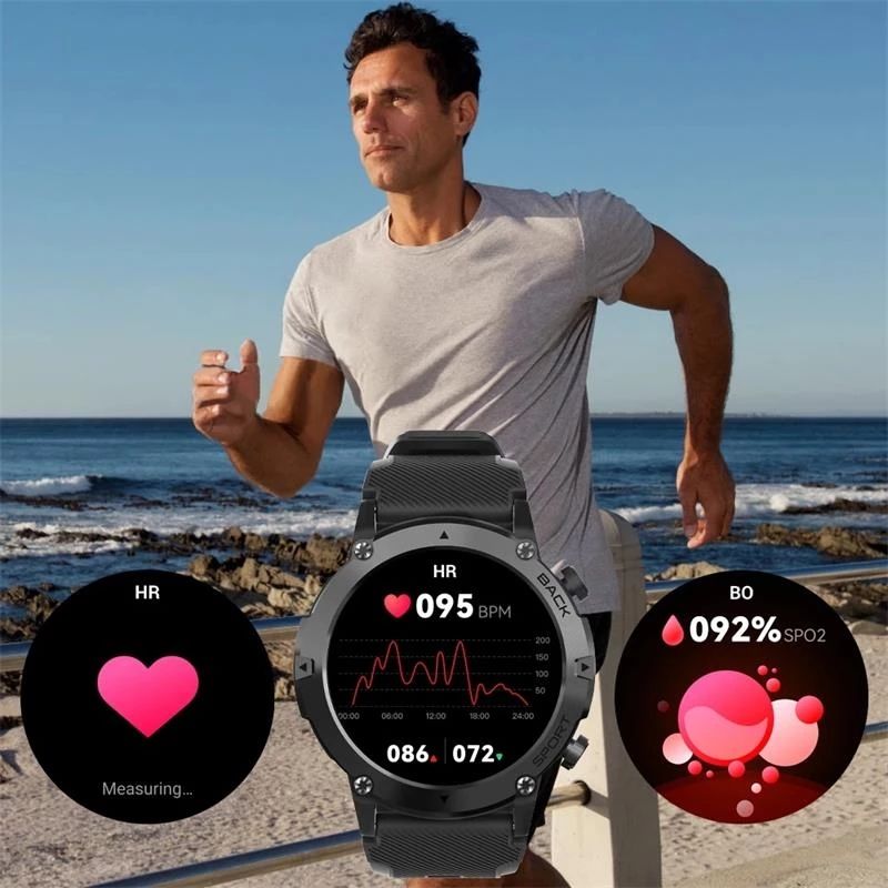 C21 Rugged Smart Watch Men 3ATM Waterproof Sport Fitness Tracker