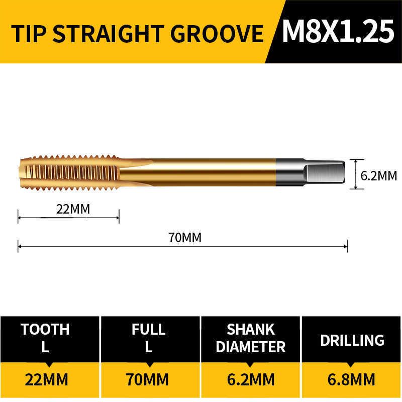 M8x1.25 gerade 1pc.