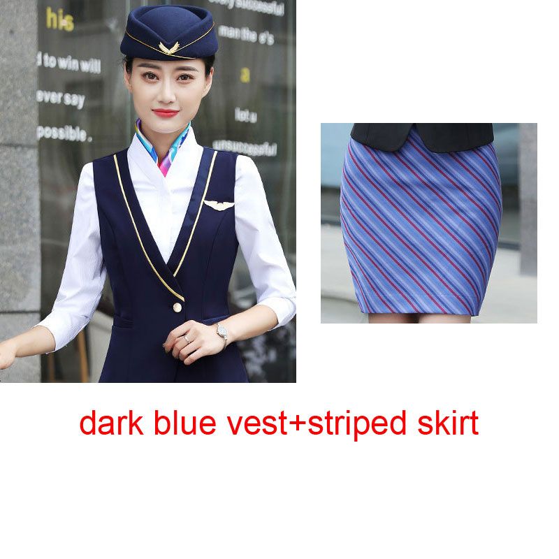 darkblue vest skirt