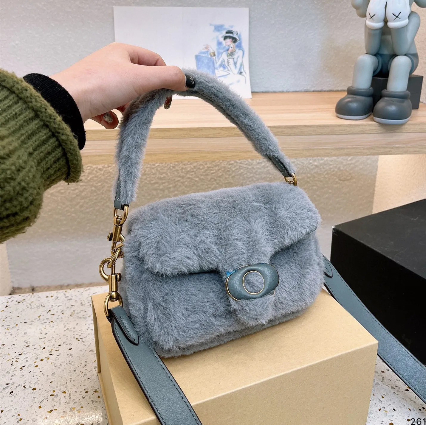 Fashion Women Designer Winter Handbag 2023 Wool Shoulder Bag Luxury Tote  Purse Wallet Crossbody Bags Backpack Small Mini Chain Purses For Christmas  Gifts With Box From Feller_ones, $52.22