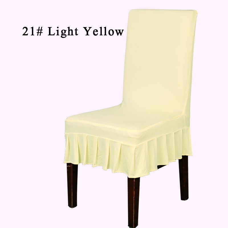 Couverture de chaise 1pc jaune clair