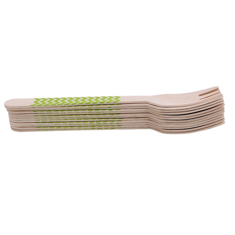 Green wooden fork