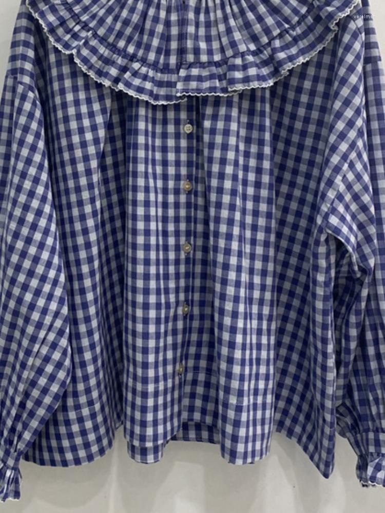 Blauw witte plaid