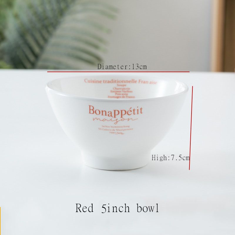Red 5inch bowl