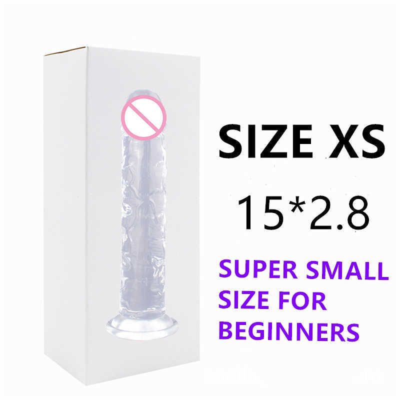 Transparent dildo-xs