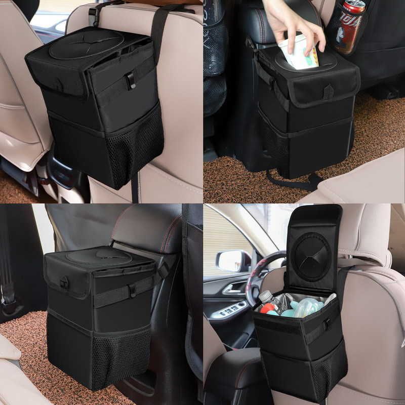 1pc Black Car Trash Can Pack Bag Waterproof Car Trash Bag For Little Leak  Proof Car Cooler Bag- Car Garbage Bag With Side Pocket - Car Trash -  AliExpress