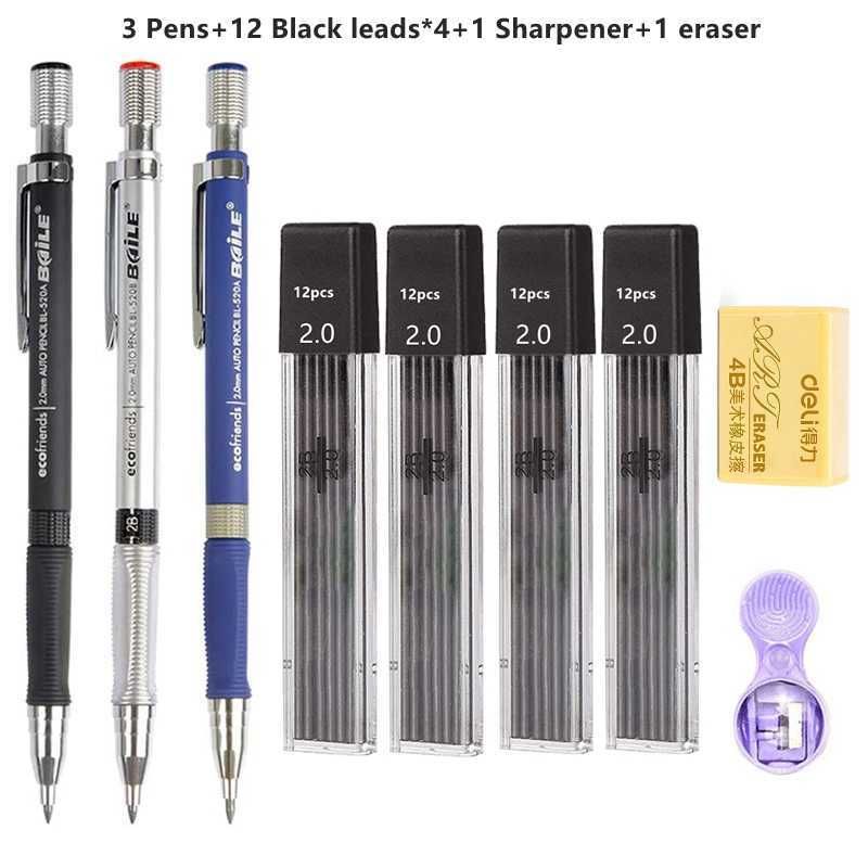 3 stylo noir set a