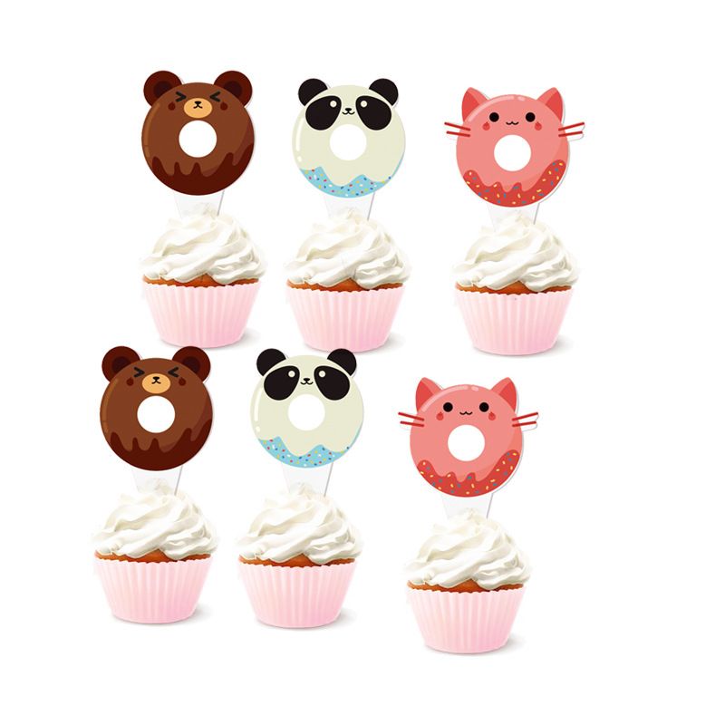 6pcs Animal Topper