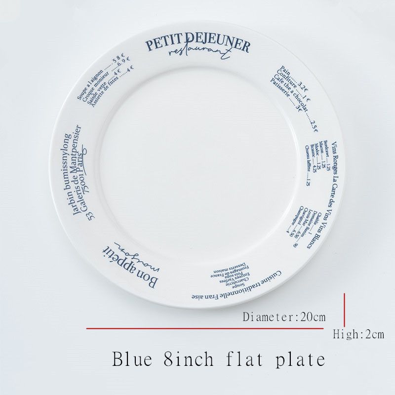 Blue8inch flat plate