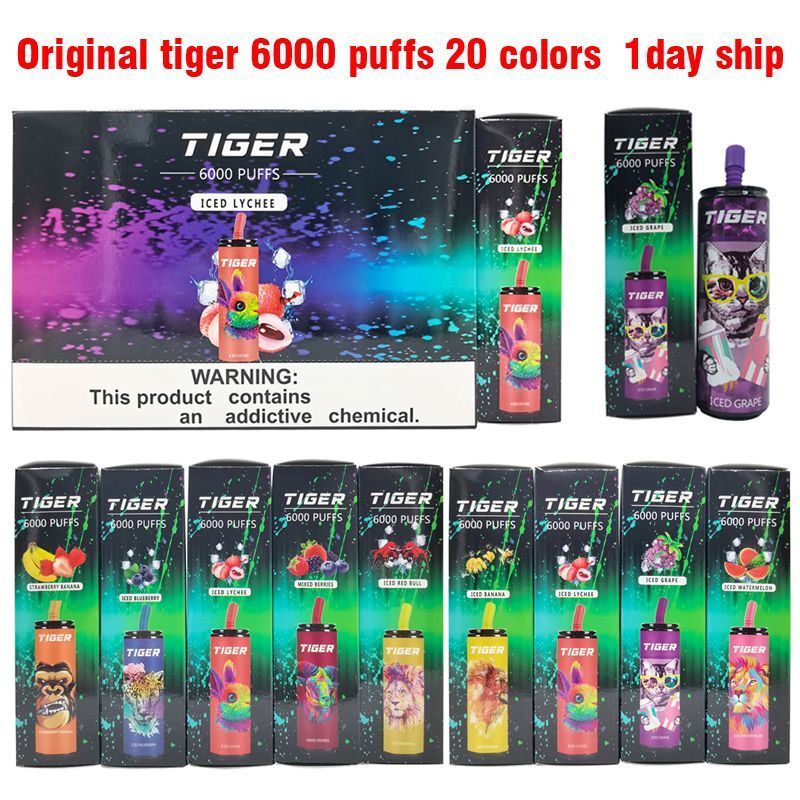 2% Tiger 6000 Puffs origineel