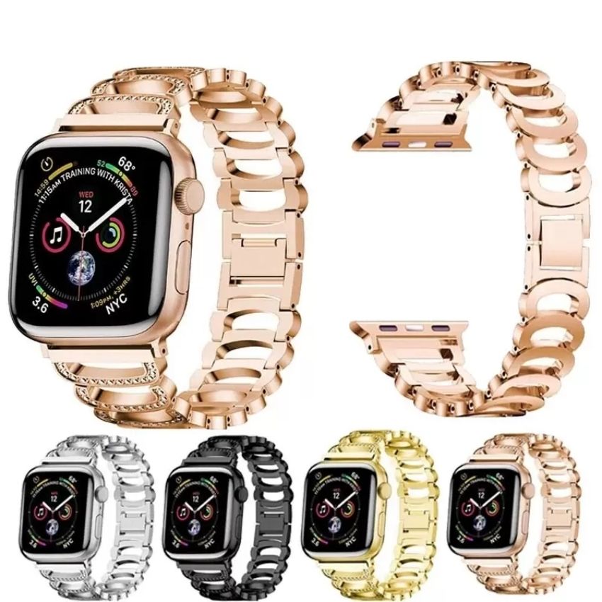 www. Apple Watch Series Ultra 8 7 6 Women Band, Luxury Ladies Bracelet Gold / 42mm / 44mm / 45mm