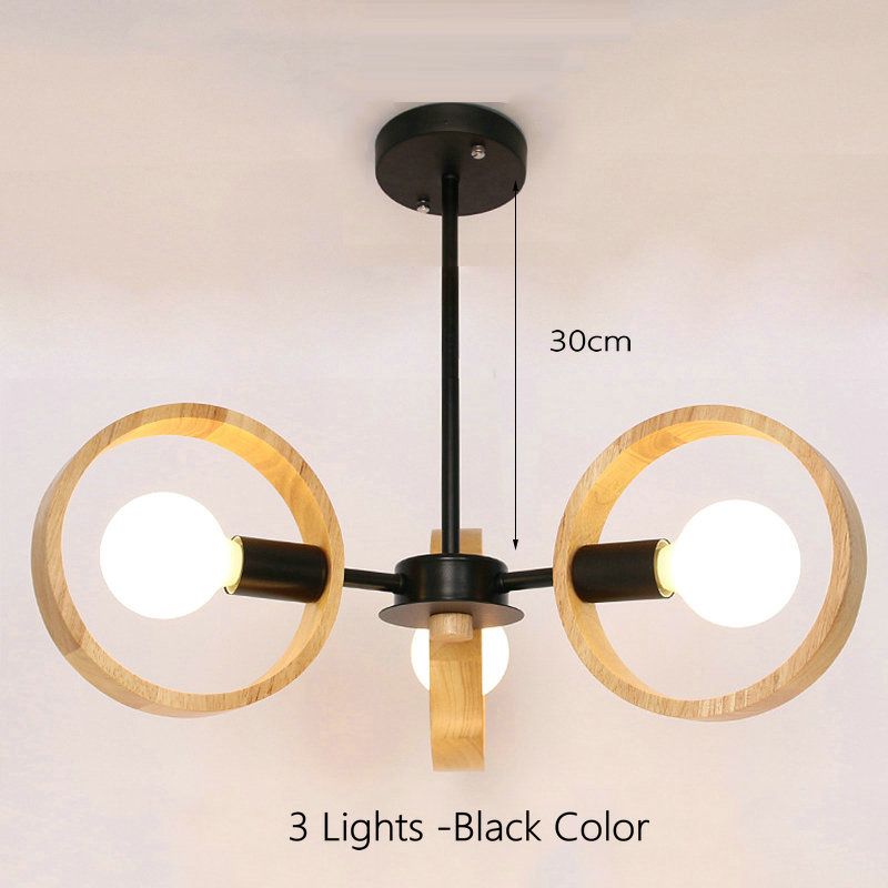 3 Lights-Black No Bulb