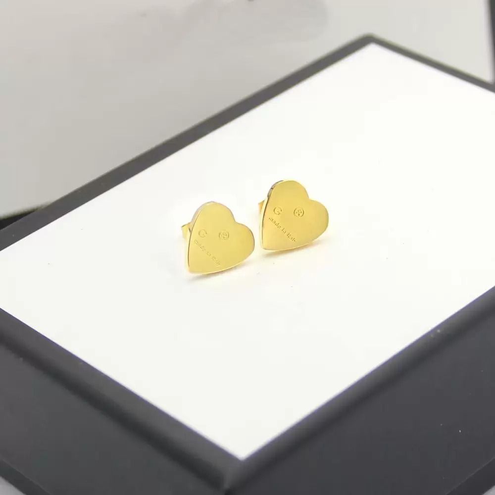 gold earrings love
