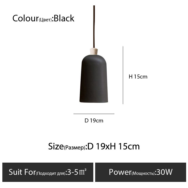 black D19cm Warm White