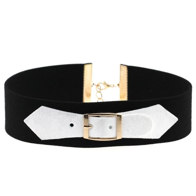 Gold buckle-white