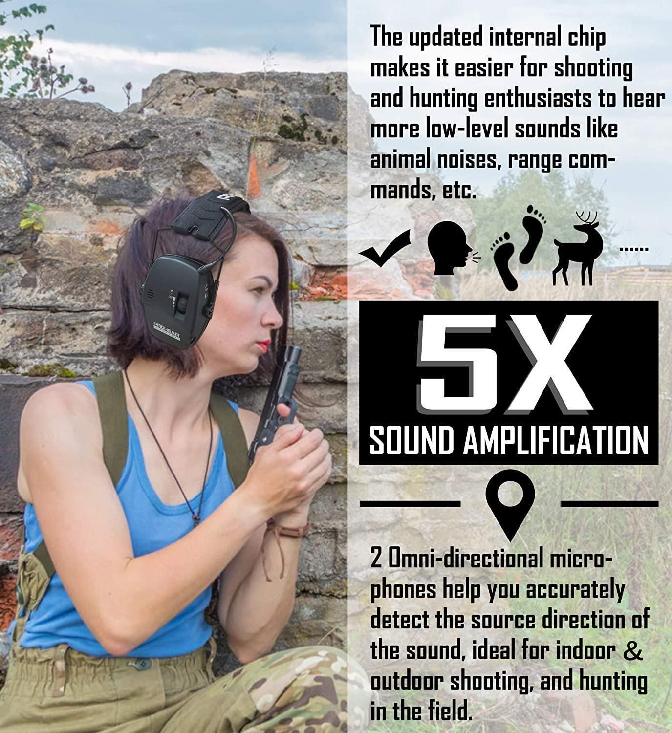 ヘッドフォンイヤホンZohan電子射撃ヘッドセット耳の保護騒音ヘッドフォンサウンド増幅プロフェッショナルfを￥9,978 DHgate