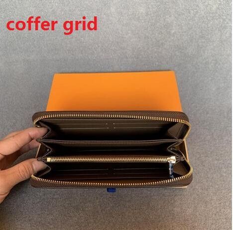 brown grid wallet