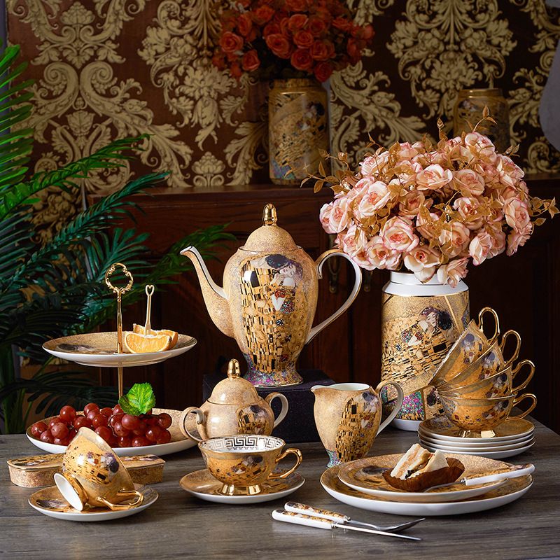 Bleus d'Ailleurs Tea Set (Teapot & Sugar Bowl & Tea Cups)