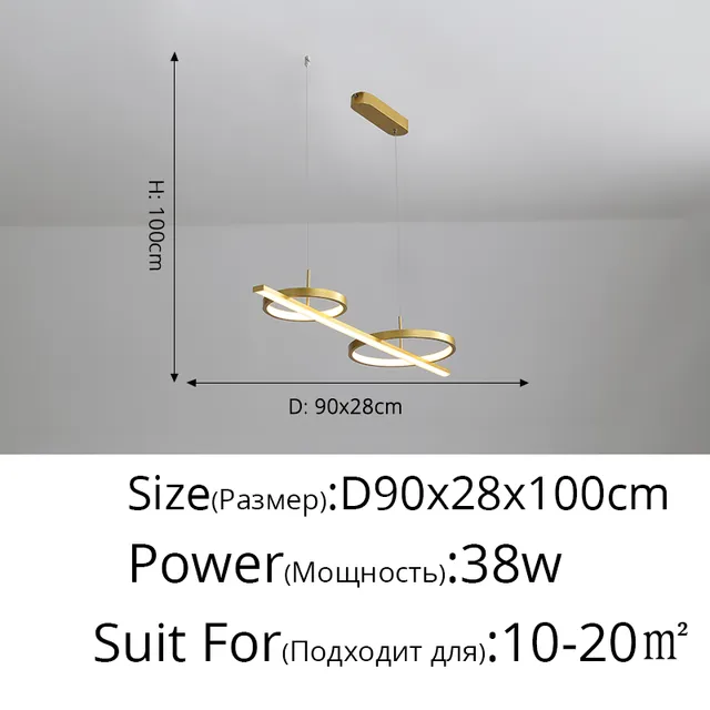 90x28cm 38Wゴールドクールホワイトのリモート