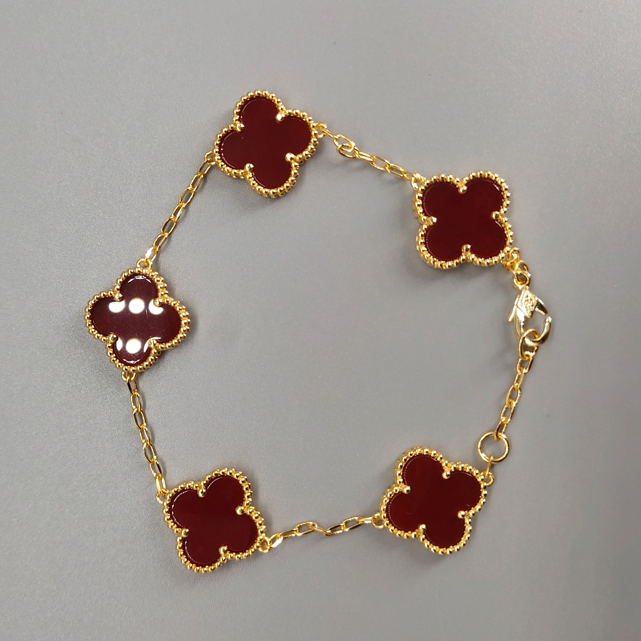 Bracelet rouge en or 15 mm