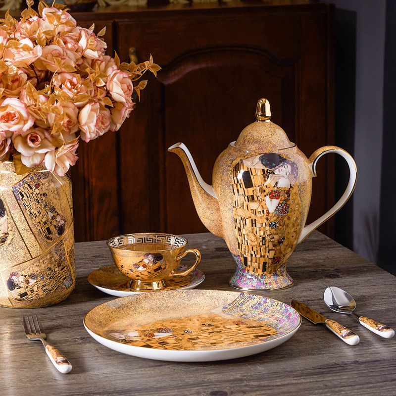 Conjunto de chá de porcelana vintage osso china xícara de café e pires  serviço de chá para adultos para aniversário de casamento : :  Cozinha