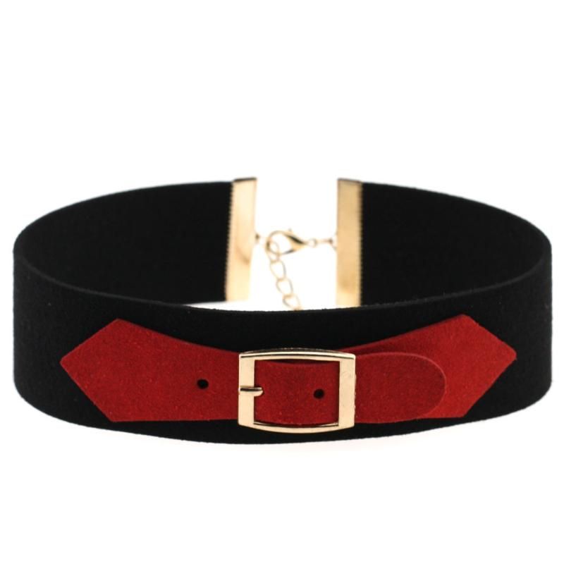Gold buckle-red