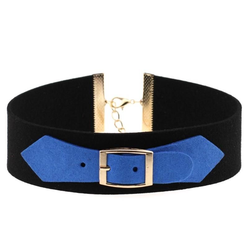 Gold buckle-blue