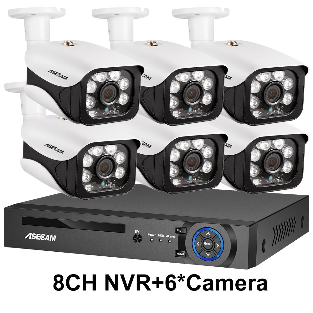 8CH NVR ve 6 kamera-4T