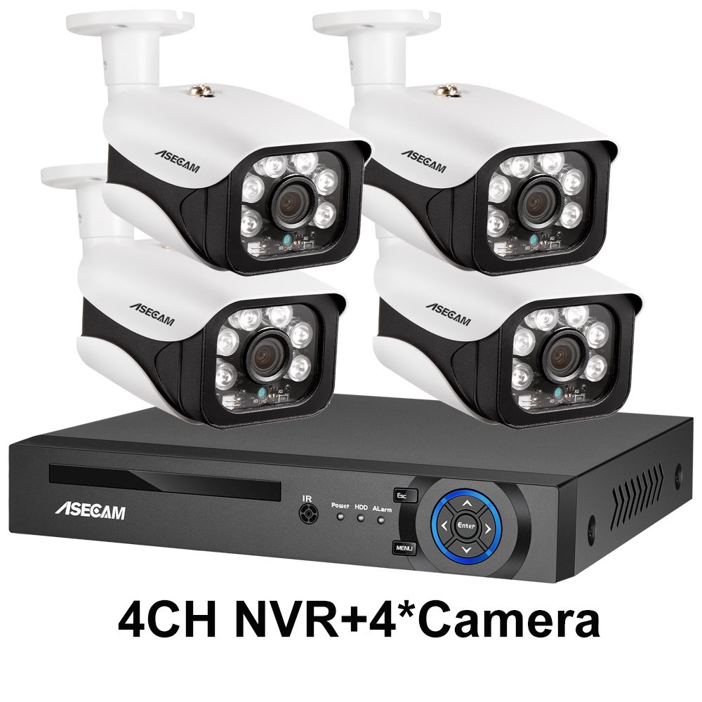 4CH NVR und 4 Kamera-4T