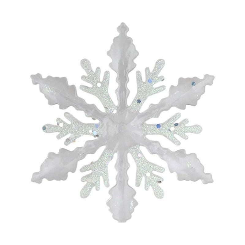 SnowSparkle Acrylic Snowflakes For Christmas Tree Glitter Winter Ornaments,  Ideal For Indoor/Outdoor Décor. From Mozifang, $8.59