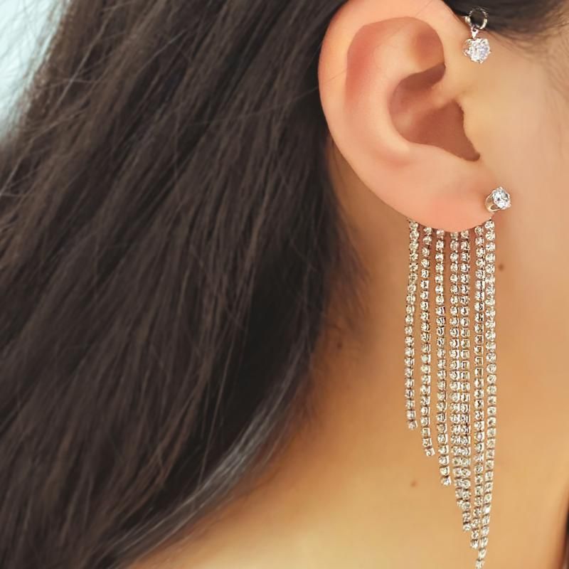 1pc silver right ear