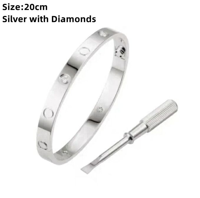 Size 20 Silver with diamonds