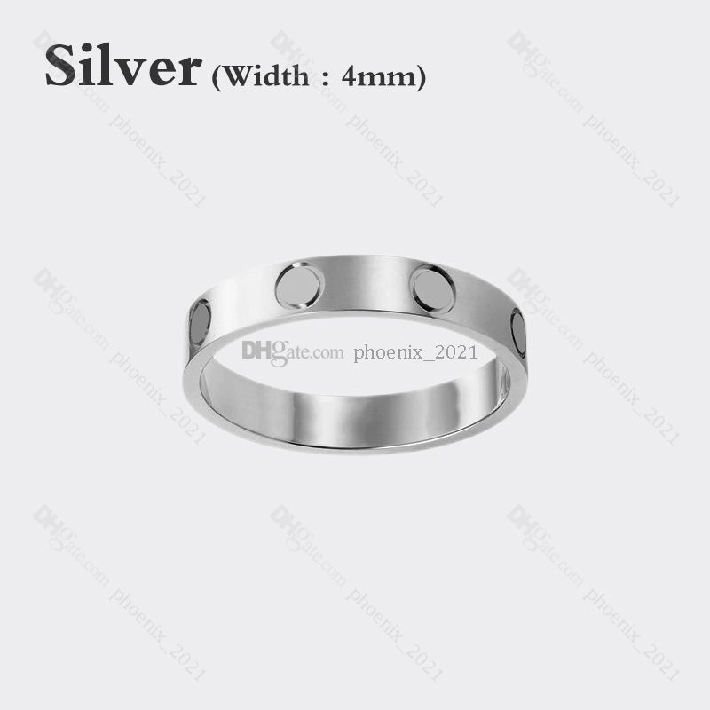 Silver (4mm)-LOVE Ring
