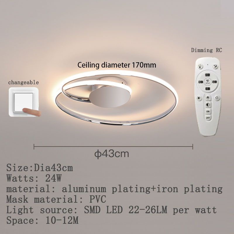 Chrome Dia430mm RC Dimmable com aplicativo