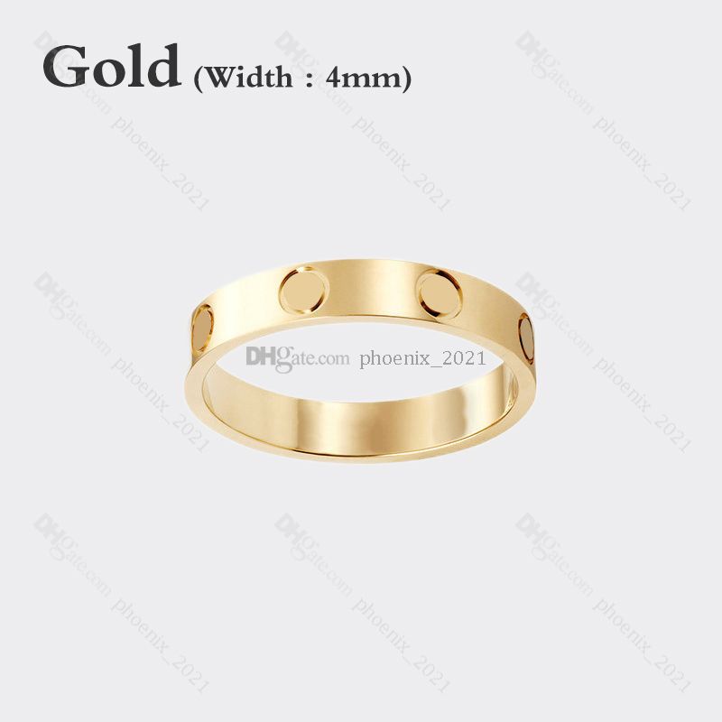 Gold (4mm)-LOVE Ring