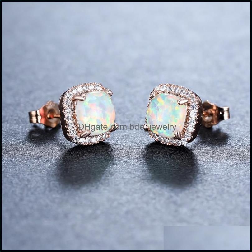 Rose Gold White Opal