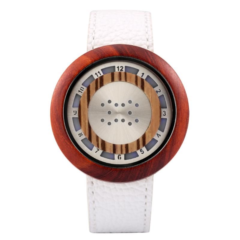 Montre de bois de santal rouge