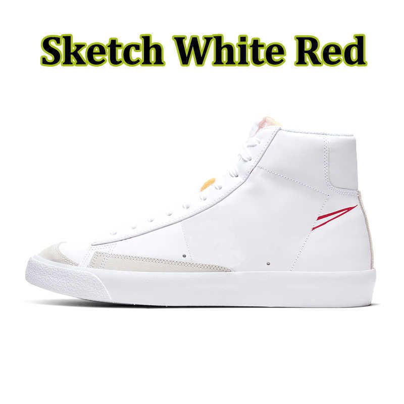 sketch white red
