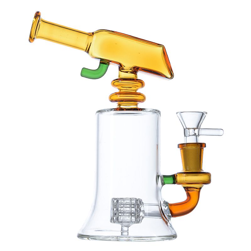 amber bong with bowl