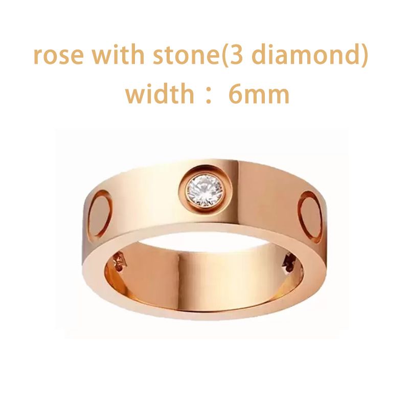 6mm rose with stone