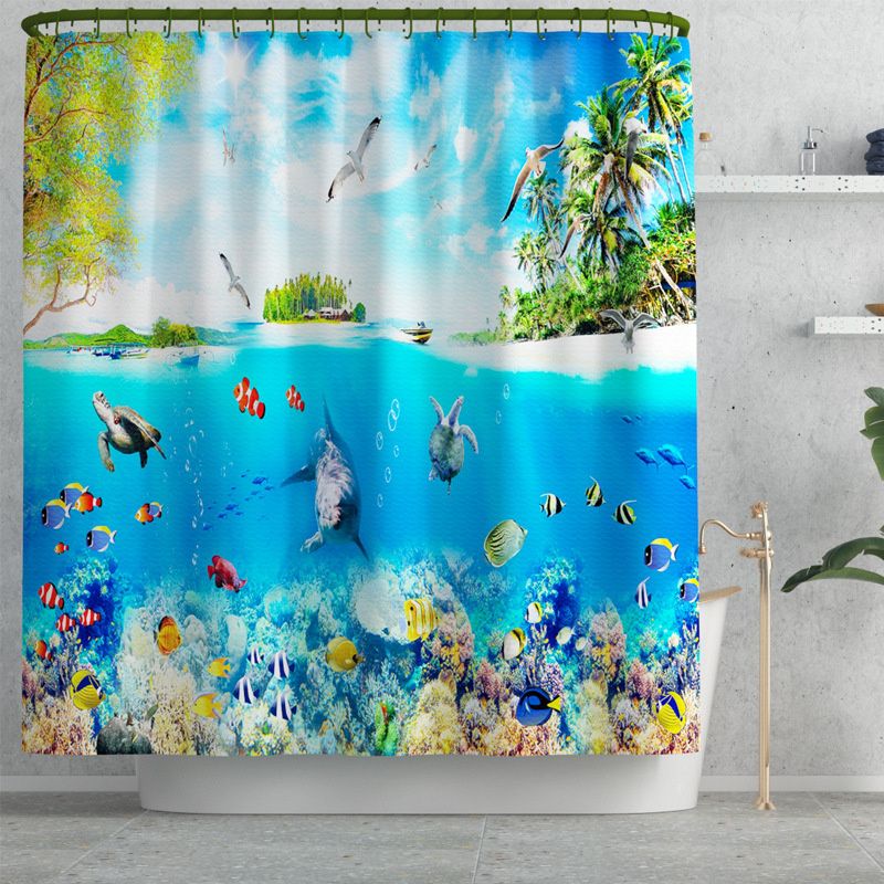 1PC Shower Curtain-D