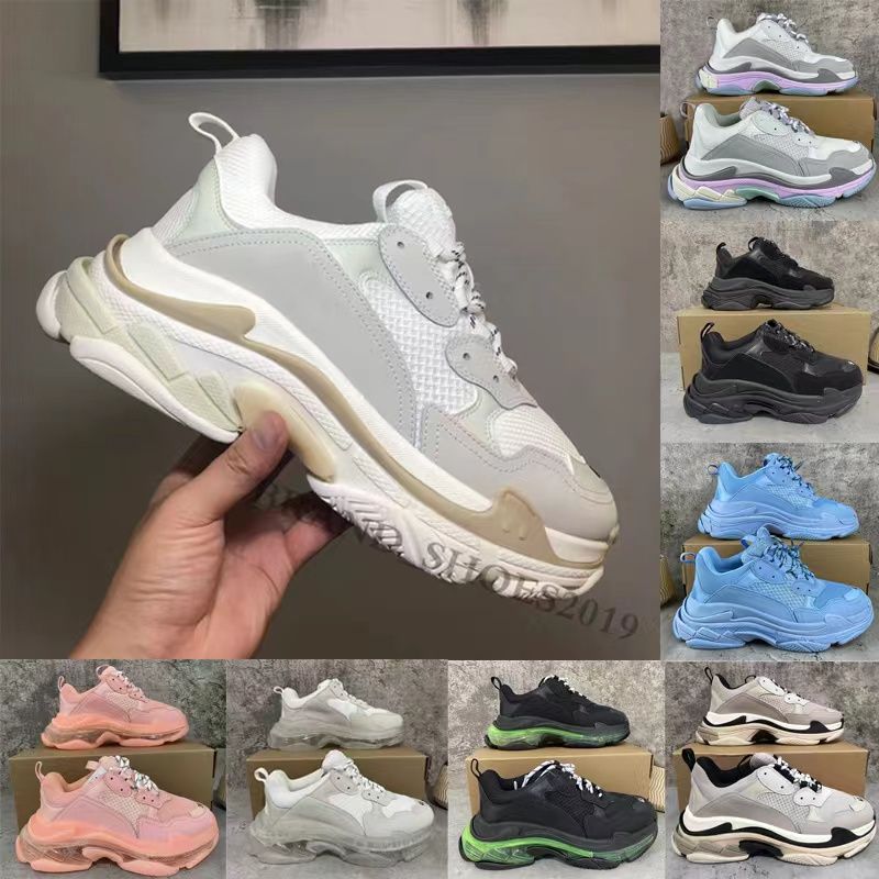 Male Balenciaga Triple S Daddy Shoes Black